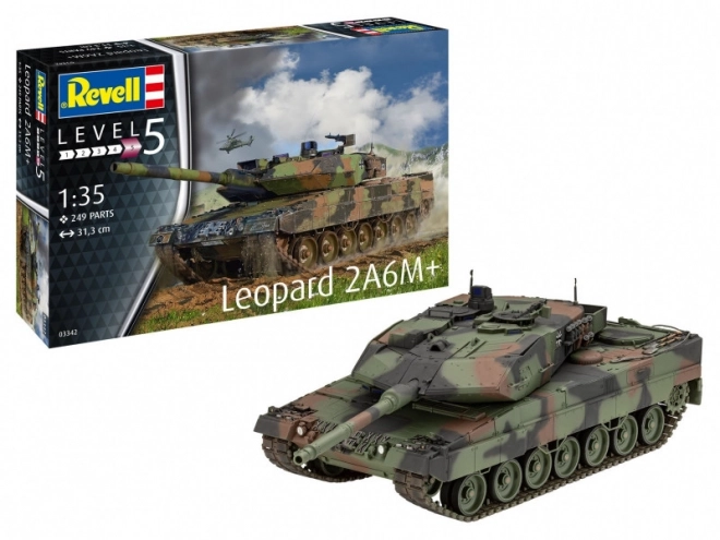 Modello di carro armato Leopard 2 A6M+ in scala 1/35