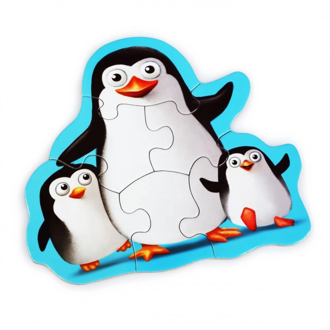 Animali con cuccioli Puzzle 5 in 1