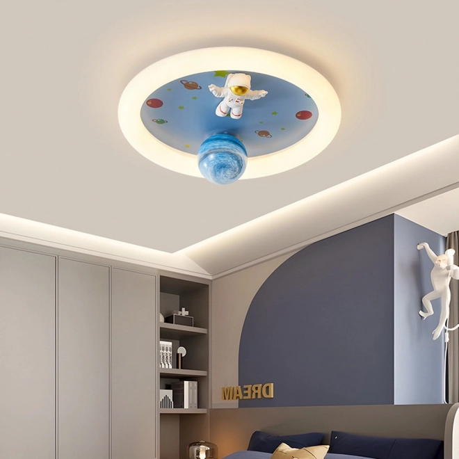 Lampada da soffitto a LED dimmerabile per cameretta con astronauta