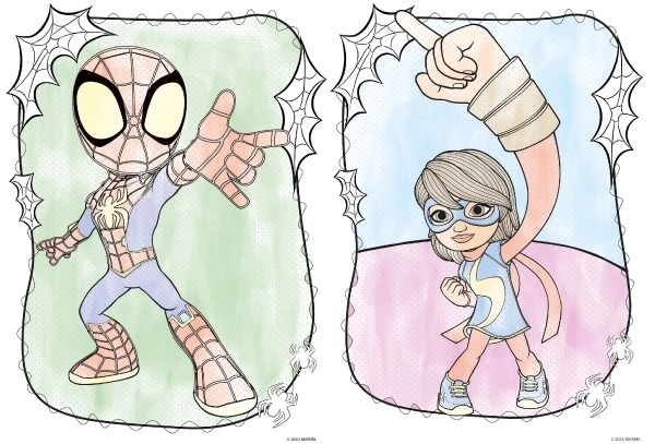 Disegni da colorare con acqua SPIDEY formato A5