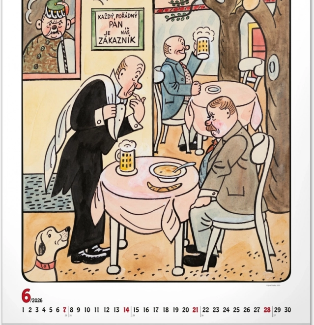 calendario da parete Josef Lada 2026