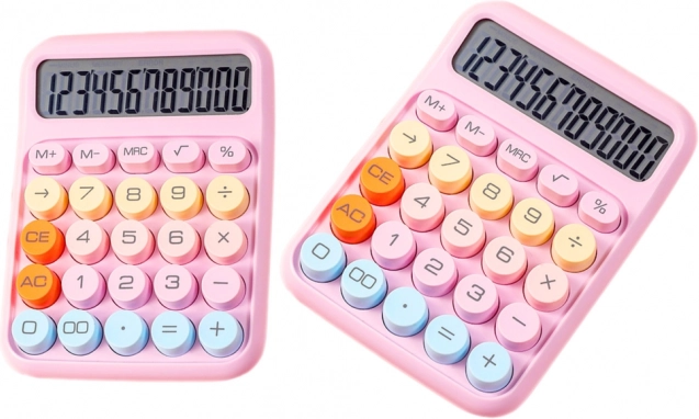 Calcolatrice da ufficio viola Science multifunzionale elettronica a colori