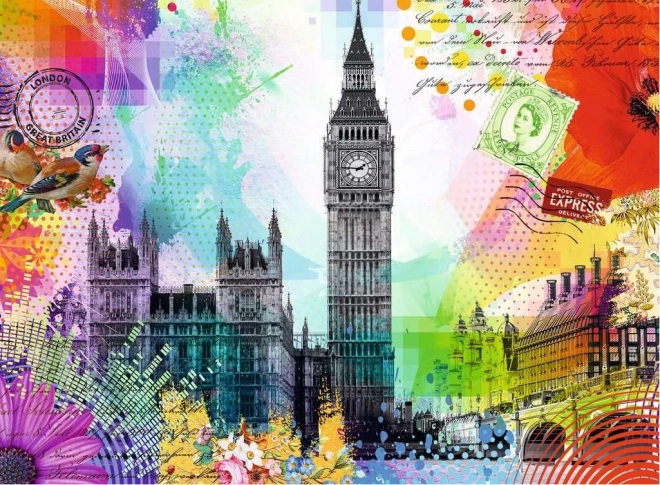 Puzzle cartoline di Londra 500 pezzi