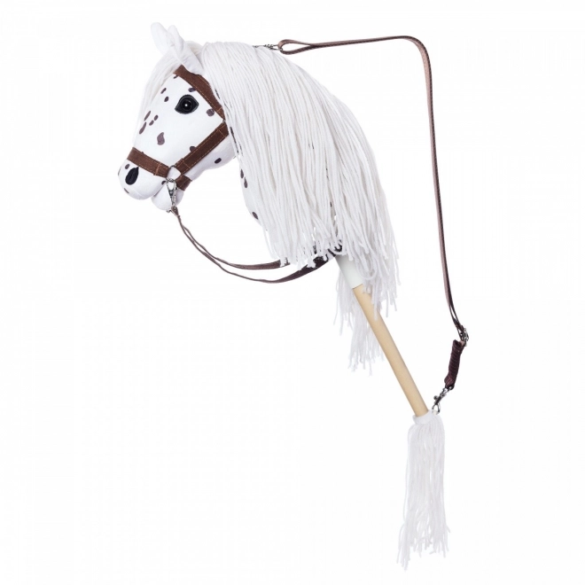 Cavalluccio su bastone Hobby Horse dalla collezione HOPPIHORSE Sport Edition nel colore del leopardo bianco