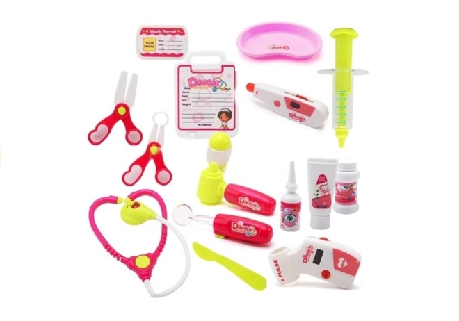 Set medico con carrello EKG 17 pezzi