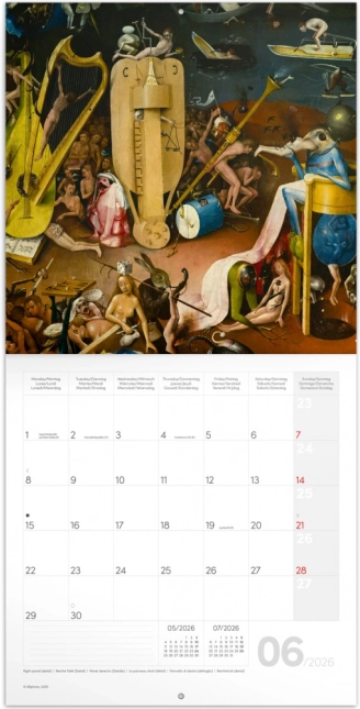 Calendario per appunti Hieronymus Bosch 2026