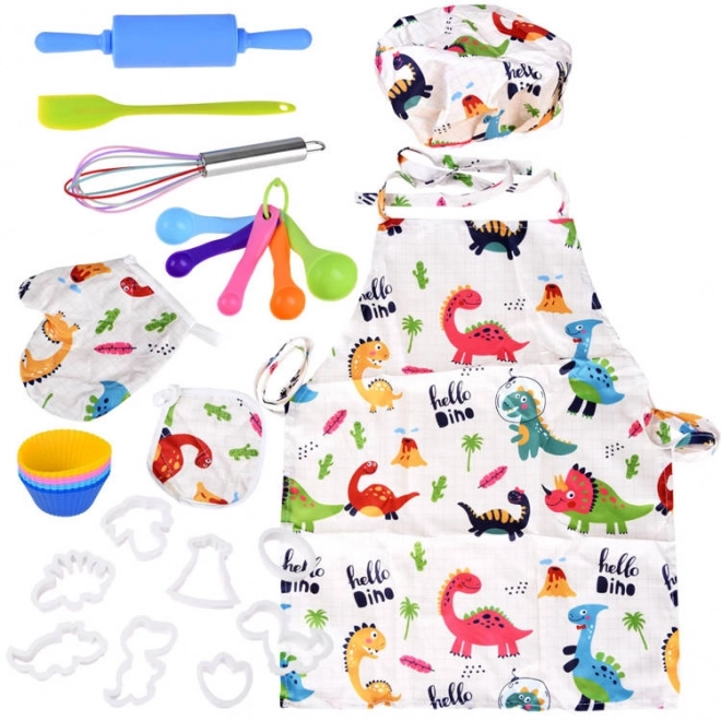 Set da cucina con grembiule e formine per bambini