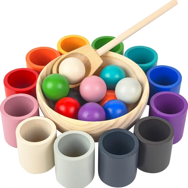 2Kids Toys palline e coppette arcobaleno – set montessori 12 colori