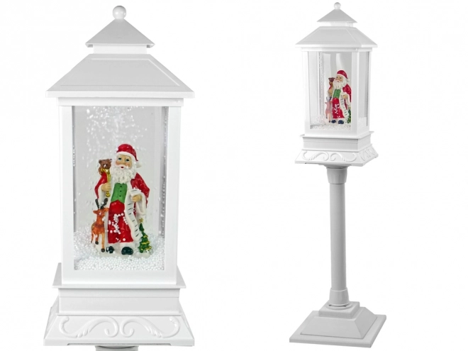 Decorazione Natalizia Lampada Lanterna con Babbo Natale