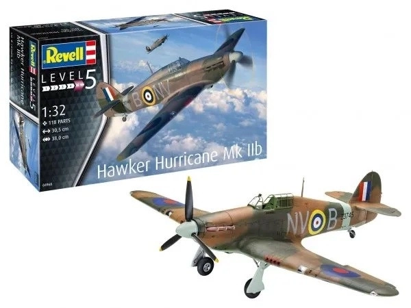 Modello di plastica Hawker Hurricane MK IIB in scala 1/32