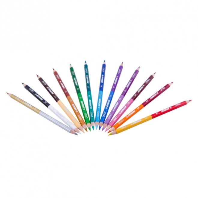 Matite a doppia punta Crazy 12 colori