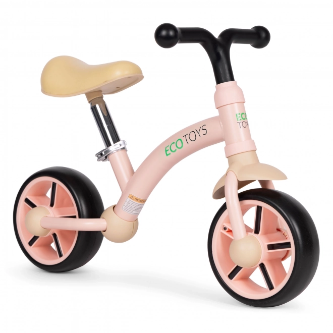 Bicicletta senza pedali per bambini Ecotoys rosa