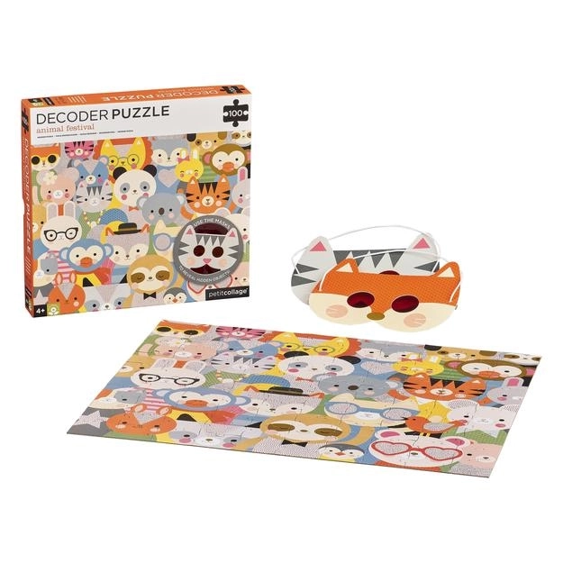 Puzzle con Animali in 3D con Occhiali - 100 Pezzi