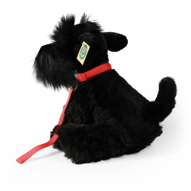 Cane di peluche Schnauzer con guinzaglio 30 cm ecologico