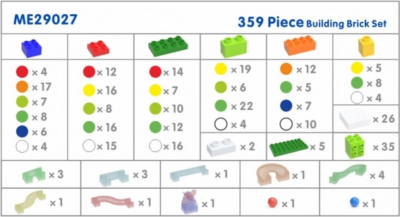 Set di costruzione pista a biglie STEM Masterkidz 359 pz