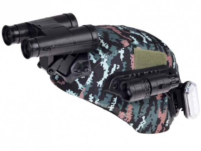 Set militare per bambini con casco, binocolo e walkie-talkie
