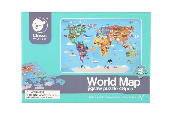 Puzzle Mappa del Mondo 48 Pezzi