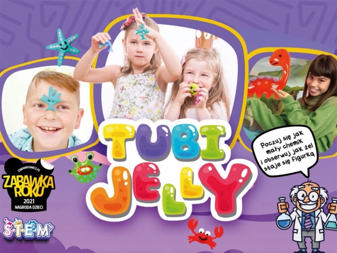 Set di Tubi Jelly 6 colori con piccolo acquario - Dinosauri