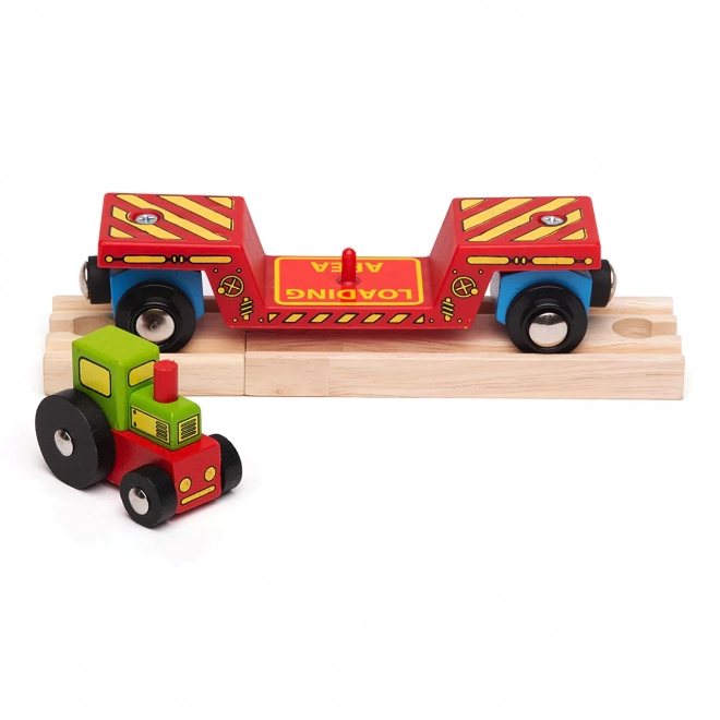 Carro merci Bigjigs Rail con trattore e 2 binari