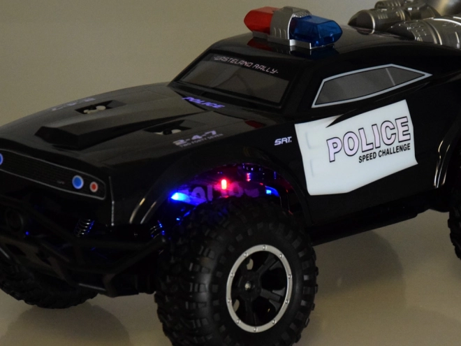 Grande camioncino mostro dirigibile POLIZIA illuminazione telecomando RC0626