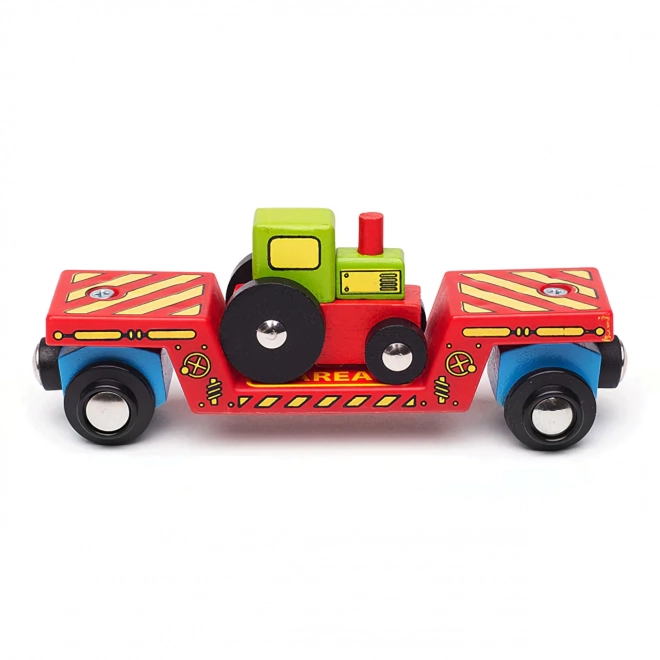 Carro merci Bigjigs Rail con trattore e 2 binari