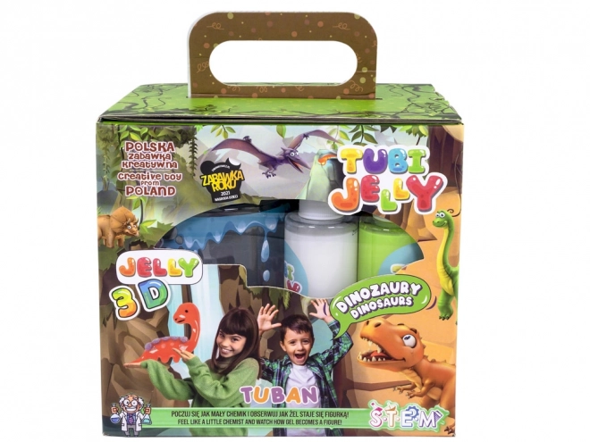 Set di Tubi Jelly 6 colori con piccolo acquario - Dinosauri