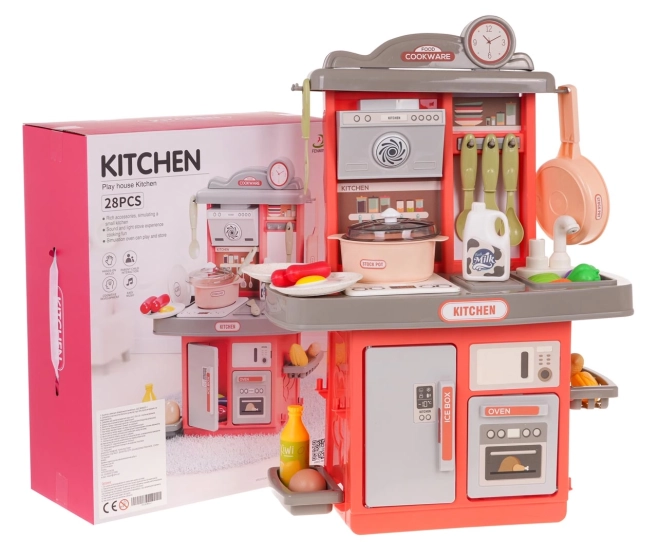 Cucina gioco con suoni e luci per bambini – rosa