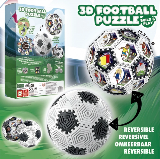 Puzzle 3D costruttivo: Palla da calcio 32 pezzi