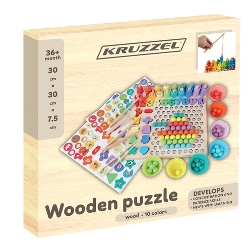 Puzzle In Legno Con Perline