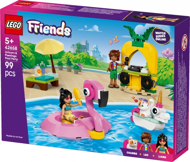 Lego Friends Divertimento in Piscina con Unicorno e Fenicottero