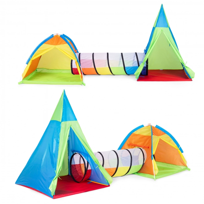 Set tenda per bambini 3 in 1 Igloo Tipi Tunnel