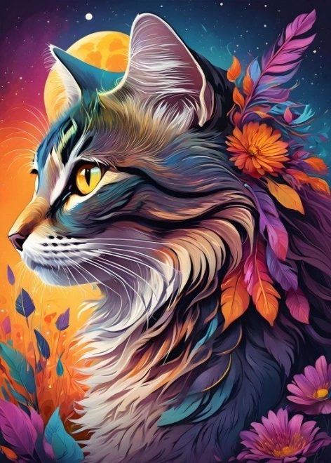 Bluebird Puzzle Gatto Fiorito 500 pezzi