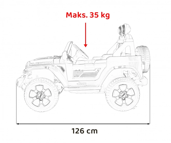 Jeep Wrangler Rubicon batteria per bambini Verde + Telecomando + Radio MP3 LED + Ruote EVA