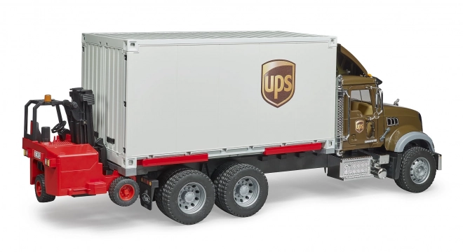 Camion MACK con Carrello Elevatore BRUDER UPS