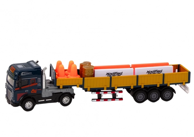 Camion Con Rimorchio Blu 1:24 Con Suoni E Luci