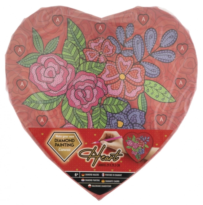 Pittura con diamanti cuore