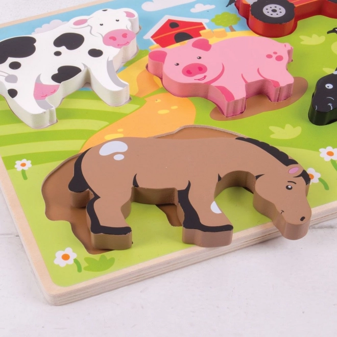 Puzzle in legno Fattoria Bigjigs Toys