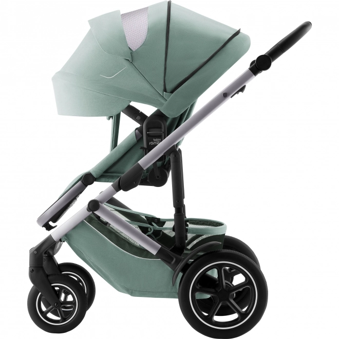 Set Passeggino Smile 5Z con Culla e Seggiolino Auto Baby-Safe PRO con Base Vario 5Z Style, Jade Green