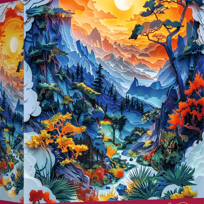 Trefl Puzzle Arte di Carta: Valle 1000 pezzi