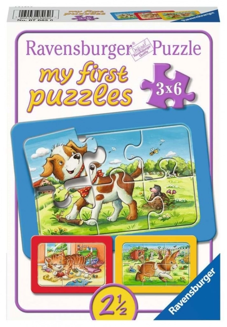 RAVENSBURGER Il Mio Primo Puzzle Amici Animali 3x6 pezzi