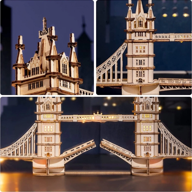 Puzzle in legno 3D Tower Bridge illuminato