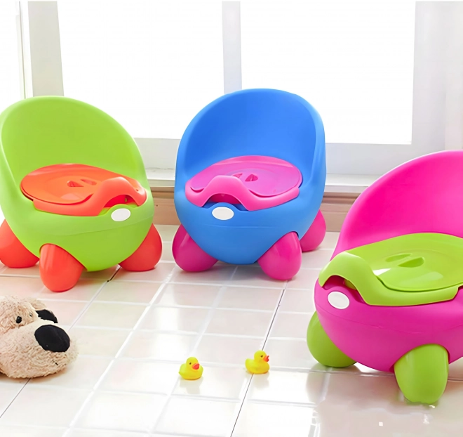 Vasino per bambini con seduta rimovibile e piedi antiscivolo rosa-verde ECOTOYS
