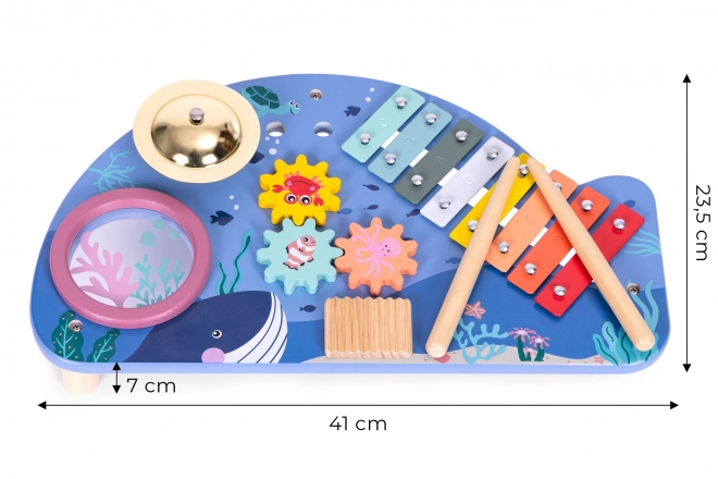 tavolo musicale per bambini a forma di balena ECOTOYS