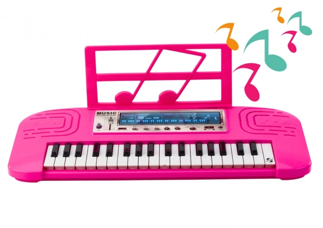 Pianoforte Elettrico per Bambini Rosa 36 Melodie