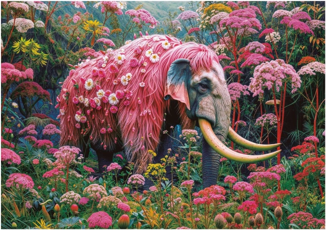 Puzzle Elefante floreale 500 pezzi