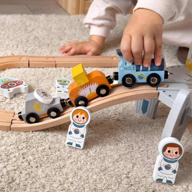 Trenino Spaziale in Legno di Tooky Toy