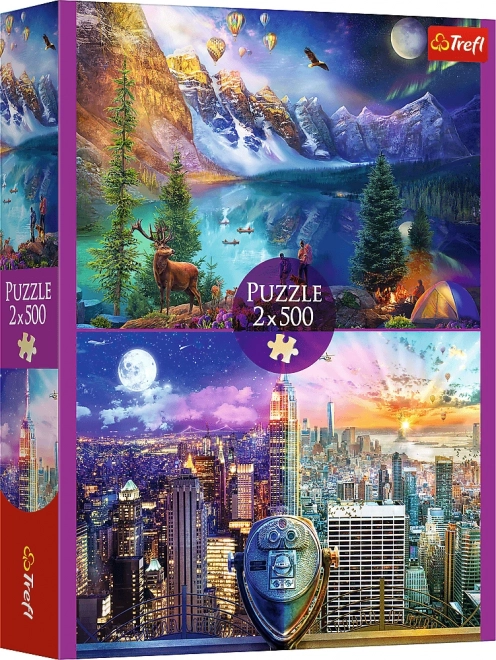 Puzzle 2x500 Viaggio in America