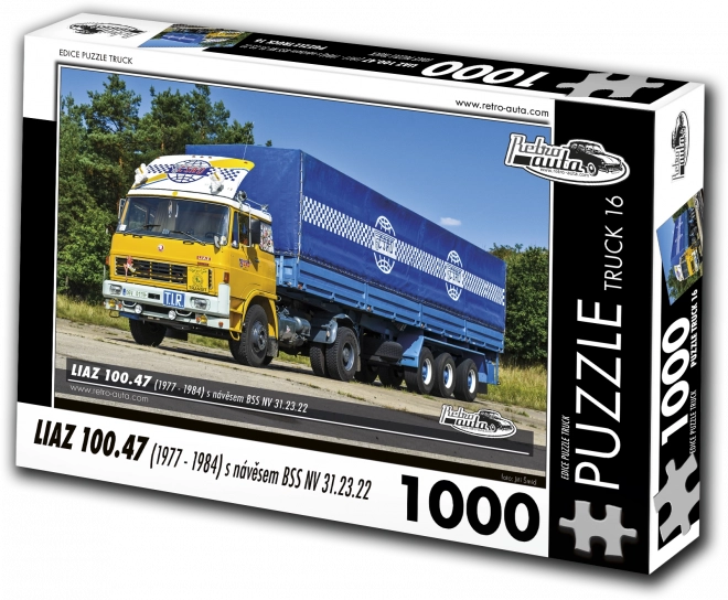 Puzzle Camion Retro-Auto Liaz con Rimorchio