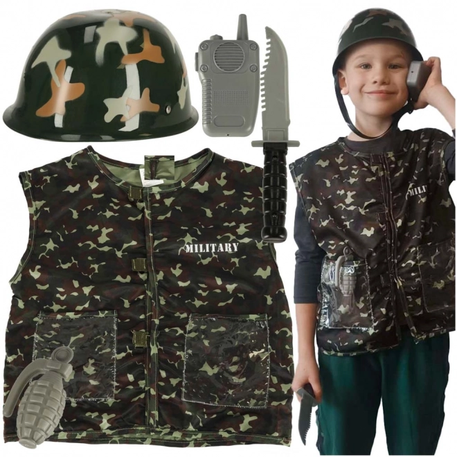 Costume da soldato per bambini 3-8 anni