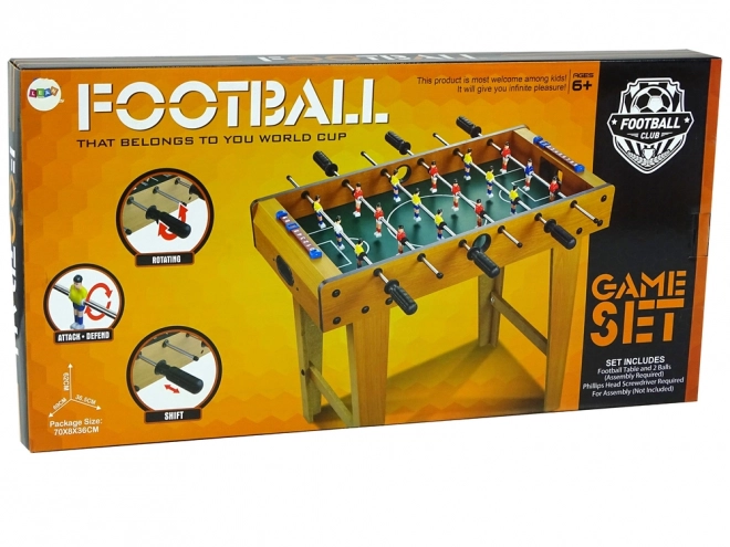 Gioco di calcio balilla in legno 62 cm